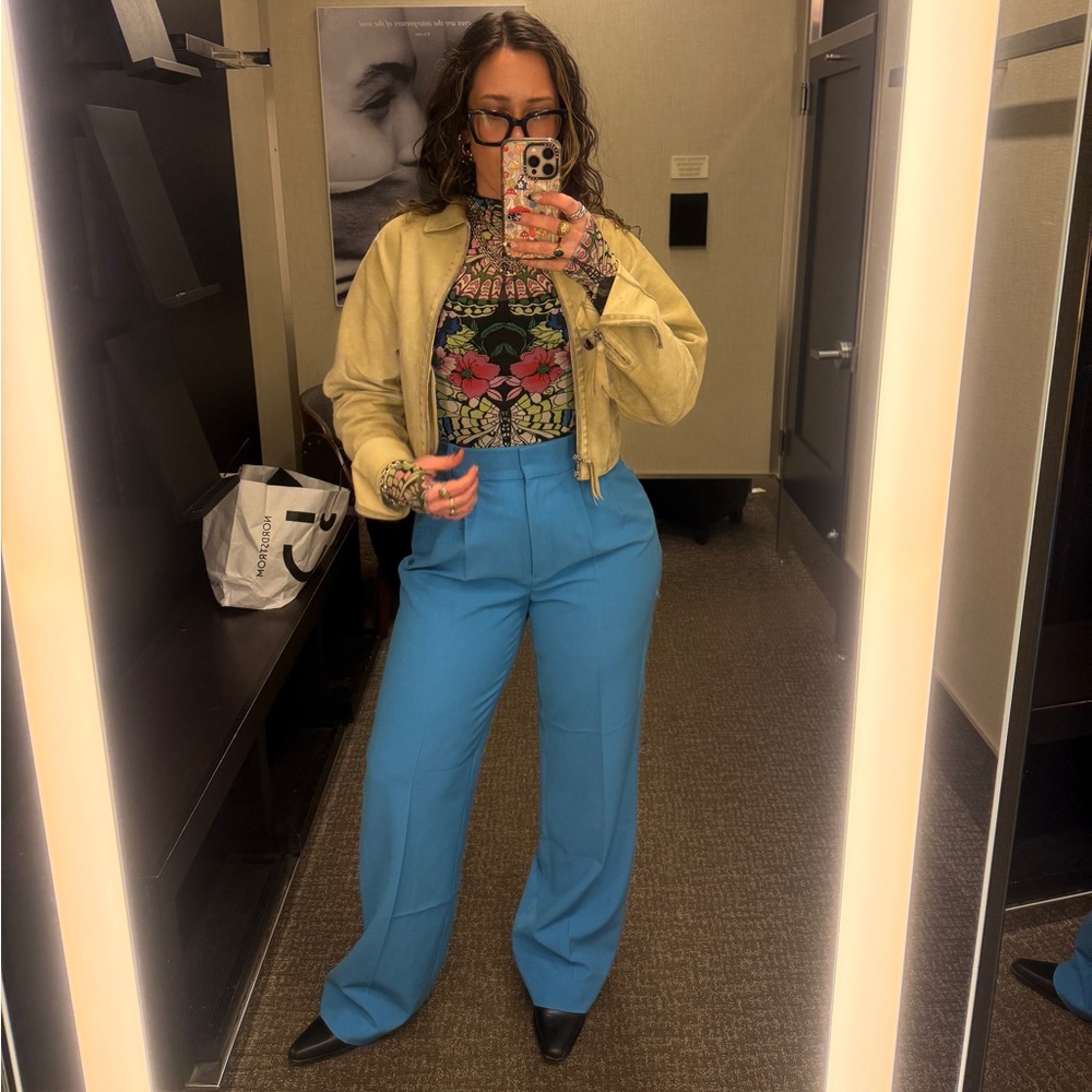 Favorite Daughter Vibrant Blue Wide Leg Pants